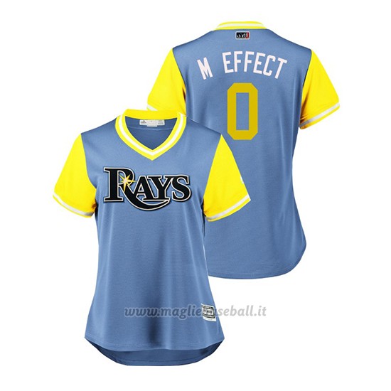Maglia Baseball Donna Tampa Bay Rays Mallex Smith 2018 Llws Players Weekend M Effect Light TOrnto Blue Jays